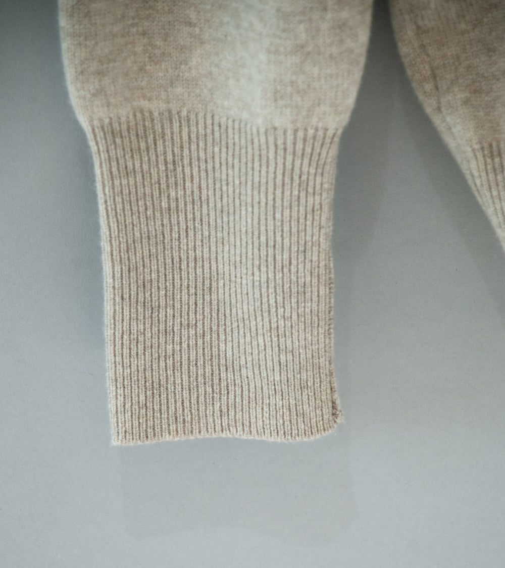 Personal Matters 'Merino Wool Crewneck Sweater' (Light Brown)