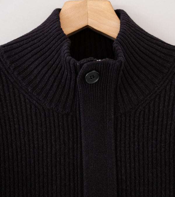 Seya 'Cloud Knit Blouson' (Ebony 7GG Double Yak)