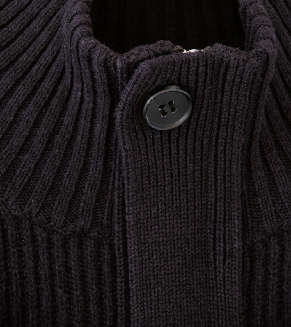 Seya 'Cloud Knit Blouson' (Ebony 7GG Double Yak)