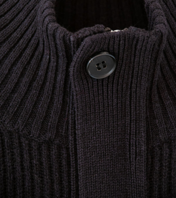 Seya 'Cloud Knit Blouson' (Ebony 7GG Double Yak)