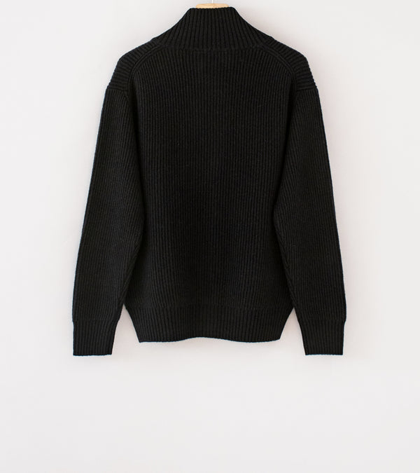 Seya 'Cloud Knit Blouson' (Ebony 7GG Double Yak)