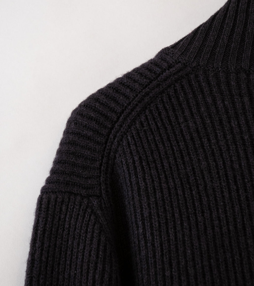 Seya 'Cloud Knit Blouson' (Ebony 7GG Double Yak)