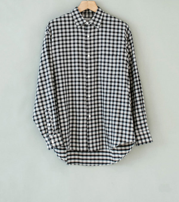 Bauth 'Cotton Silk Check Shirt' (Charcoal Check)