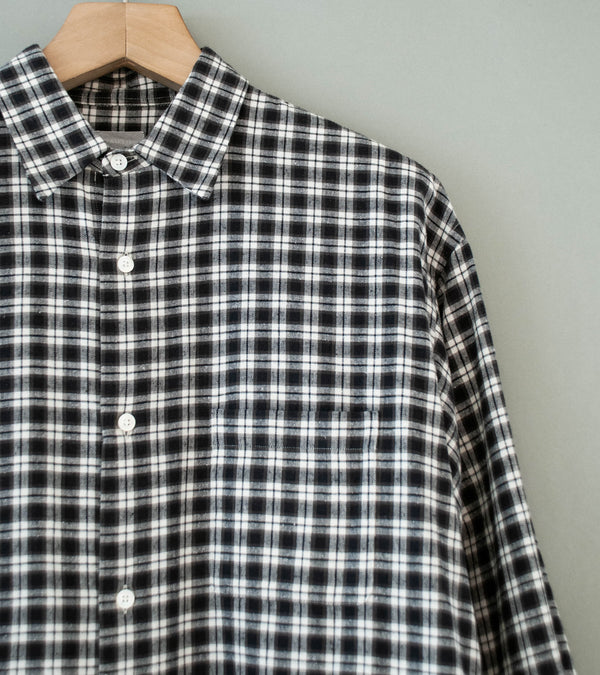 Bauth 'Cotton Silk Check Shirt' (Charcoal Check)