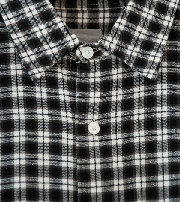 Bauth 'Cotton Silk Check Shirt' (Charcoal Check)