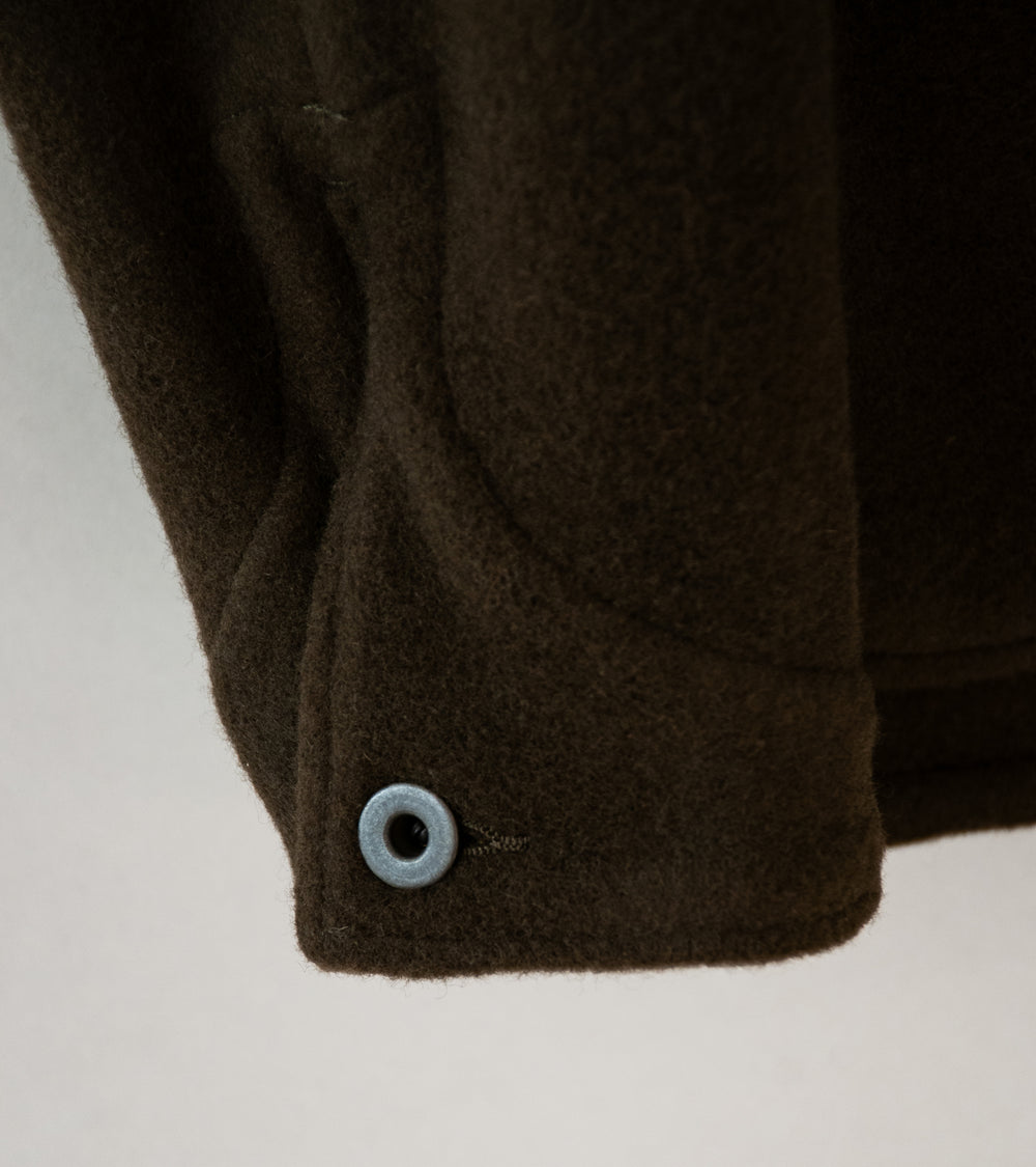Evan Kinori 'Three Pocket Jacket' (Dark Olive Wool Cotton Melton)