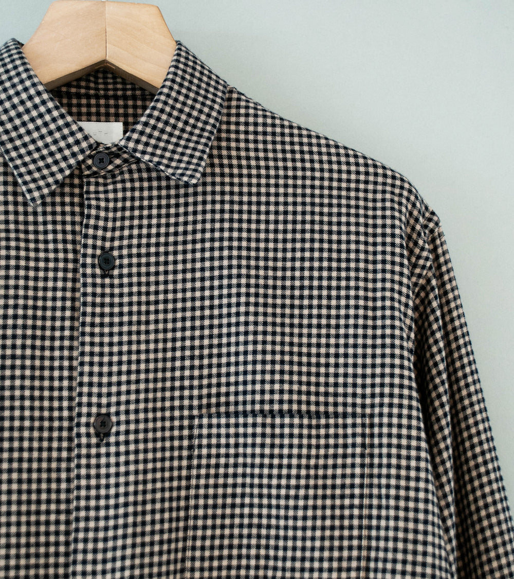 Bauth 'Cotton Wool Check Shirt' (Beige Check)