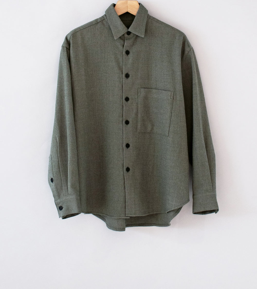 Evan Kinori 'Big Shirt Two' (Heather Grey Wool Gauze)