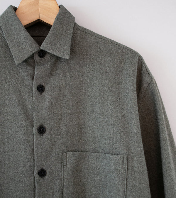 Evan Kinori 'Big Shirt Two' (Heather Grey Wool Gauze)
