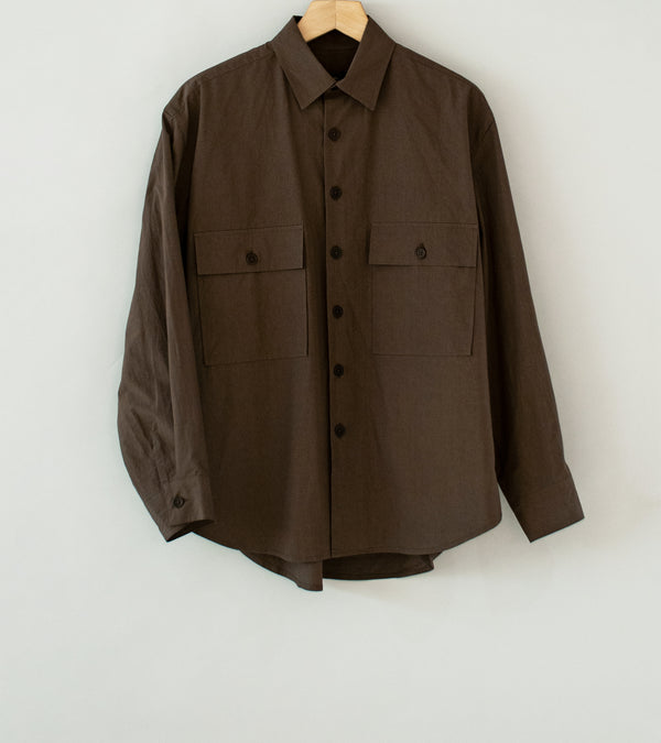 Evan Kinori 'Big Shirt' (Anthracite Organic Cotton Typewriter Cloth)