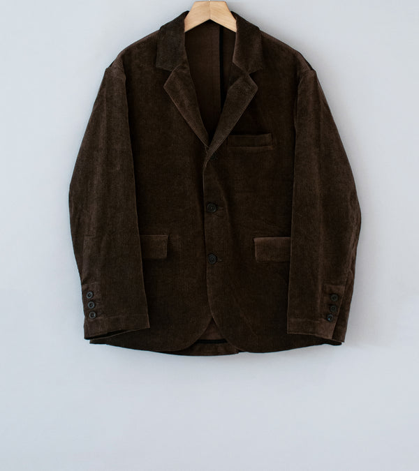 Evan Kinori 'Three Button Jacket' (Brown Sumi Ink Corduroy)