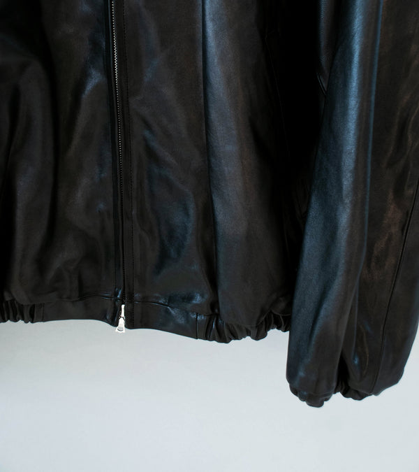 Stein 'Lamb Leather Light Zip Jacket' (Black)