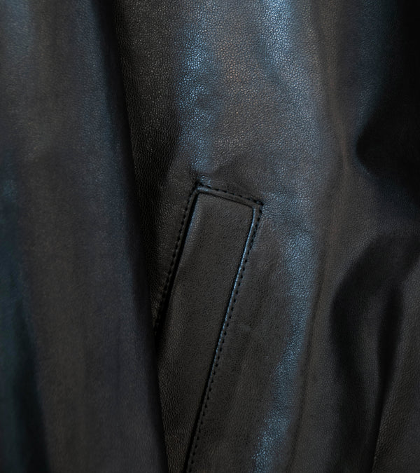 Stein 'Lamb Leather Light Zip Jacket' (Black)