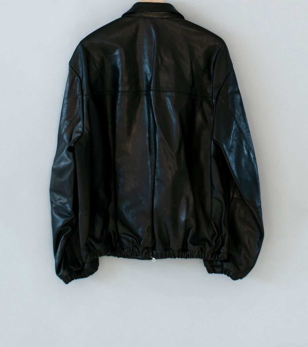 Stein 'Lamb Leather Light Zip Jacket' (Black)