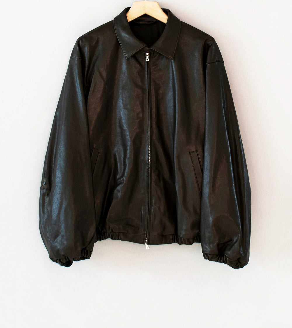 Stein 'Lamb Leather Light Zip Jacket' (Dark Brown)