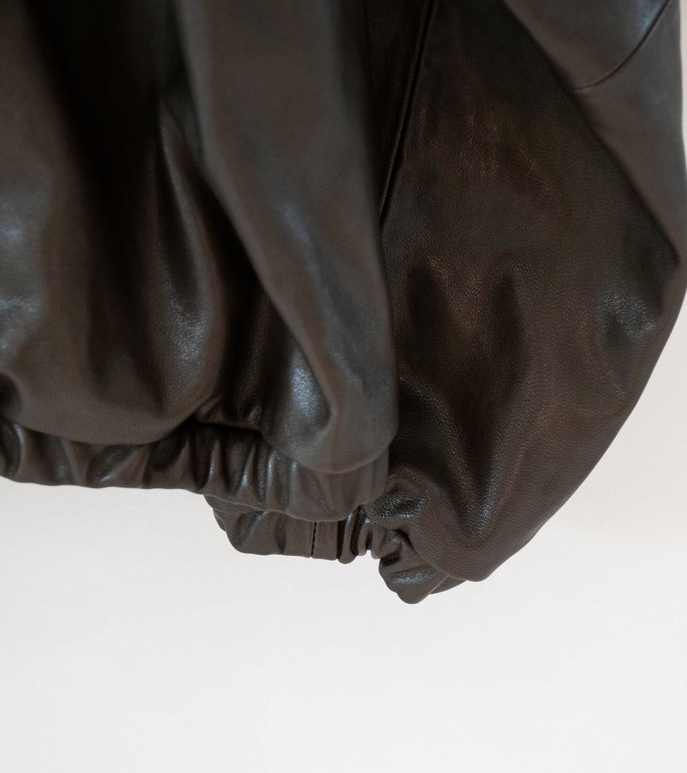 Stein 'Lamb Leather Light Zip Jacket' (Dark Brown)