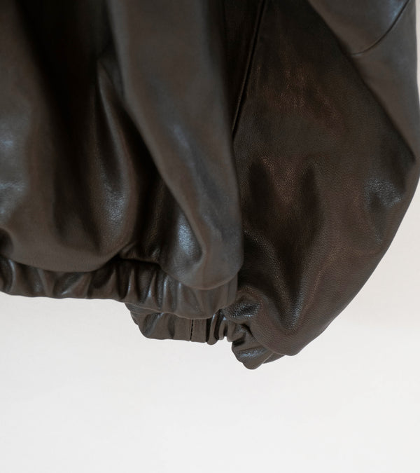 Stein 'Lamb Leather Light Zip Jacket' (Dark Brown)
