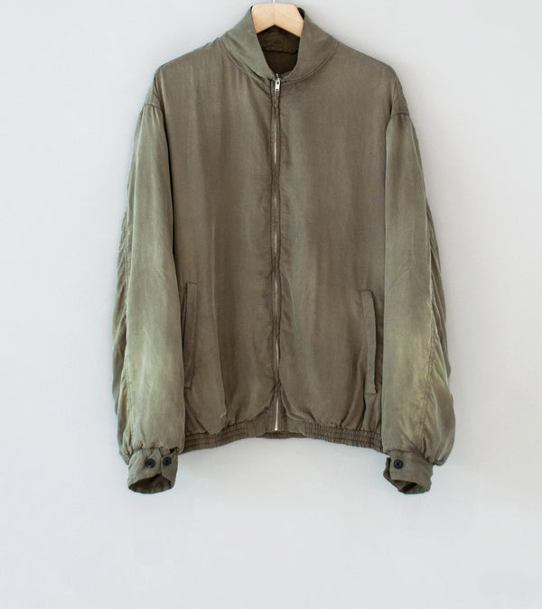 Stein 'Cupro Fibril Vintage Zip Jacket' (Khaki)