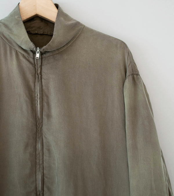 Stein 'Cupro Fibril Vintage Zip Jacket' (Khaki)