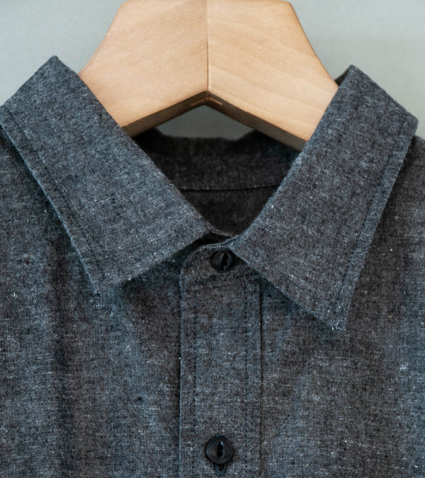 Royce Hill 'Broad Shirt' (Charcoal Cotton Linen)