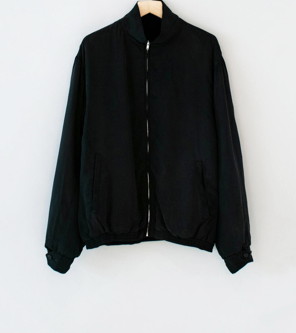 Stein 'Cupro Fibril Vintage Zip Jacket' (Black)