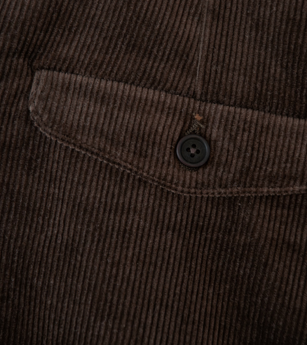 Evan Kinori 'Two Pleat Pant' (Brown Sumi Ink Corduroy)