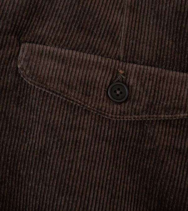Evan Kinori 'Two Pleat Pant' (Brown Sumi Ink Corduroy)