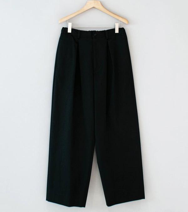 Stein 'Cotton Satin Easy Wide Trousers' (Black)