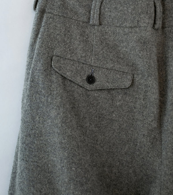 Evan Kinori 'Two Pleat Pant' (Mid Grey Brushed Wool Cashmere)