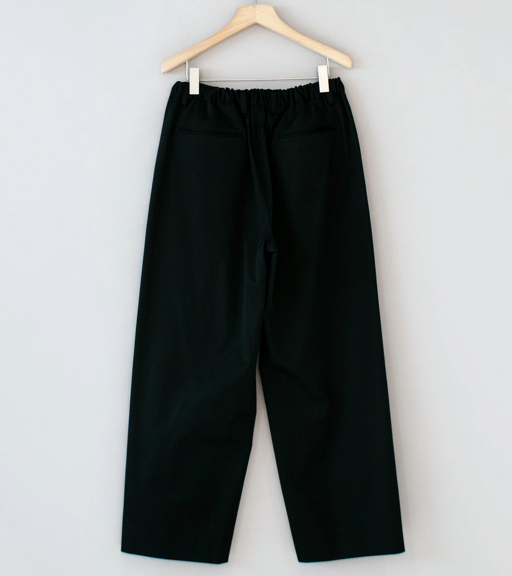 Stein 'Cotton Satin Easy Wide Trousers' (Black)