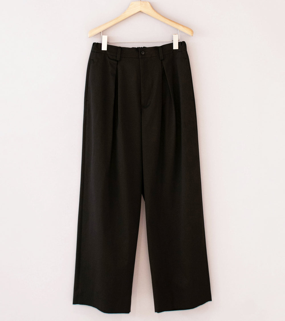 Stein 'Cotton Satin Easy Wide Trousers' (Dark Brown)