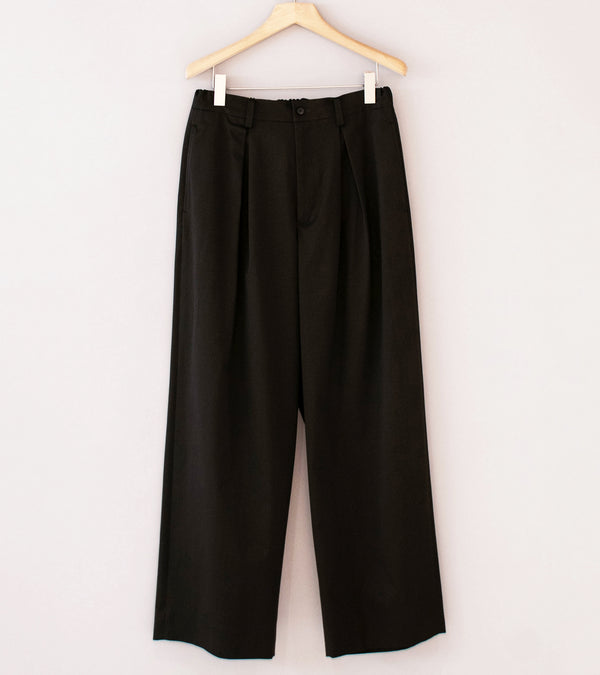 Stein 'Cotton Satin Easy Wide Trousers' (Dark Brown)