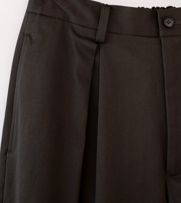 Stein 'Cotton Satin Easy Wide Trousers' (Dark Brown)