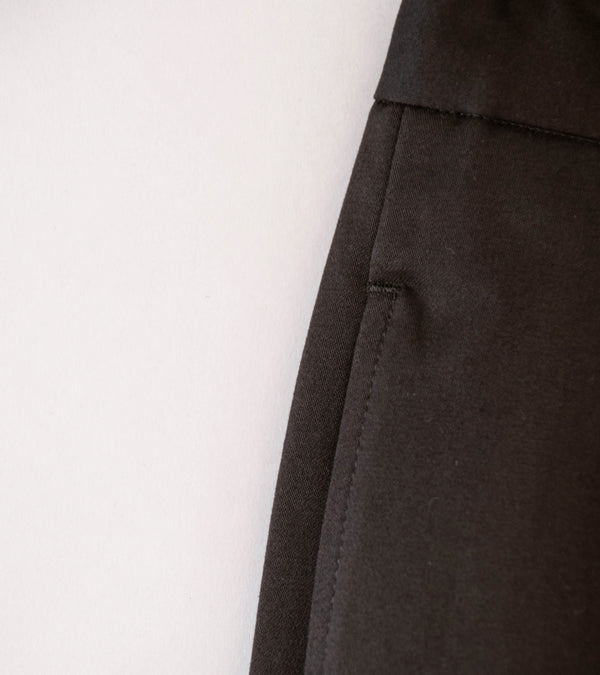 Stein 'Cotton Satin Easy Wide Trousers' (Dark Brown)