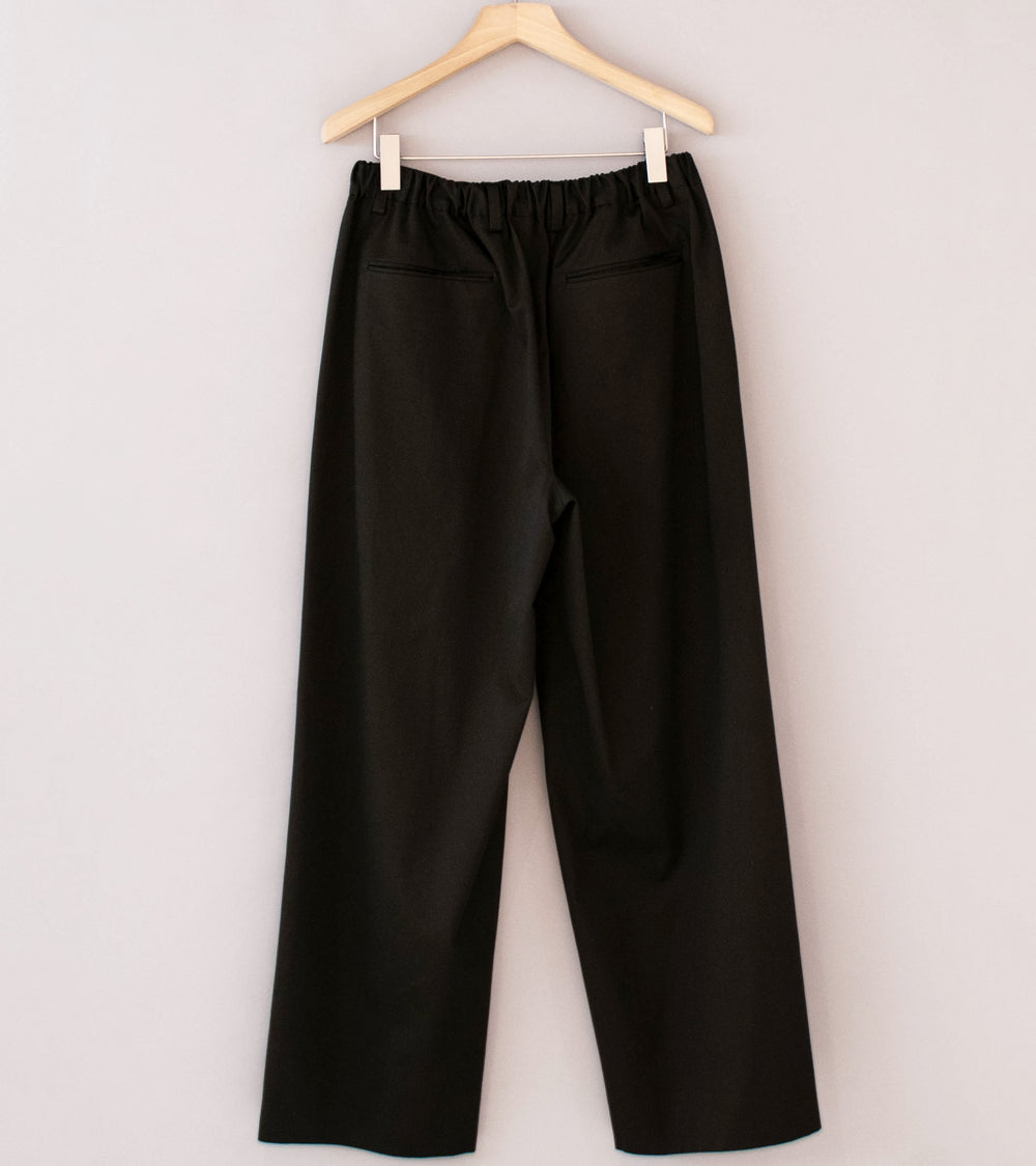 Stein 'Cotton Satin Easy Wide Trousers' (Dark Brown)