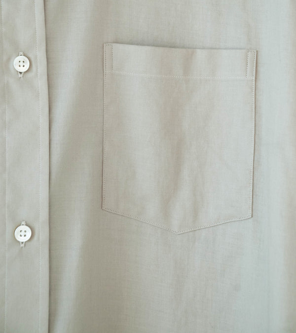 Stein 'Cotton Silk Oversized Placket Shirt' (Greige)