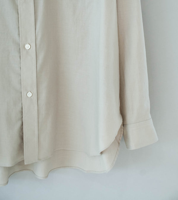 Stein 'Cotton Silk Oversized Placket Shirt' (Greige)