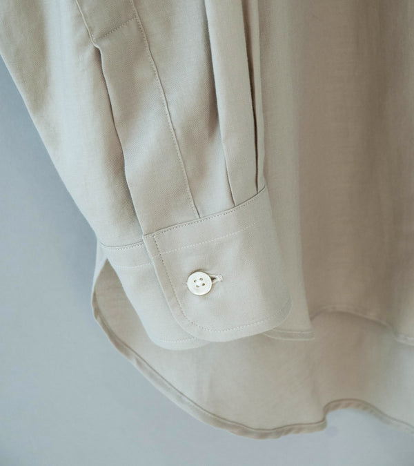 Stein 'Cotton Silk Oversized Placket Shirt' (Greige)