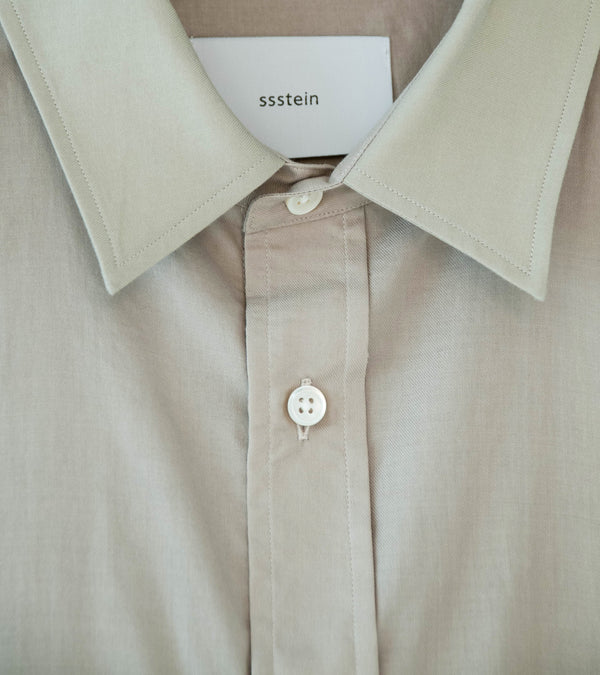 Stein 'Cotton Silk Oversized Placket Shirt' (Greige)