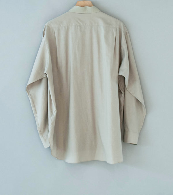 Stein 'Cotton Silk Oversized Placket Shirt' (Greige)