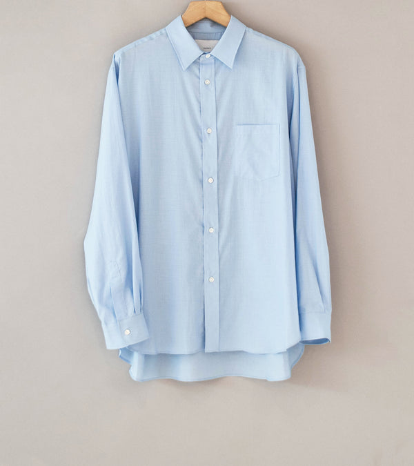 Stein 'Cotton Silk Oversized Placket Shirt' (Sax)