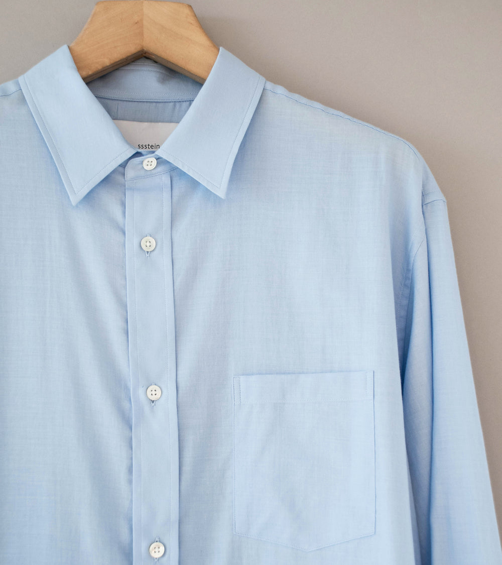 Stein 'Cotton Silk Oversized Placket Shirt' (Sax)
