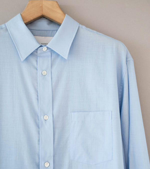Stein 'Cotton Silk Oversized Placket Shirt' (Sax)