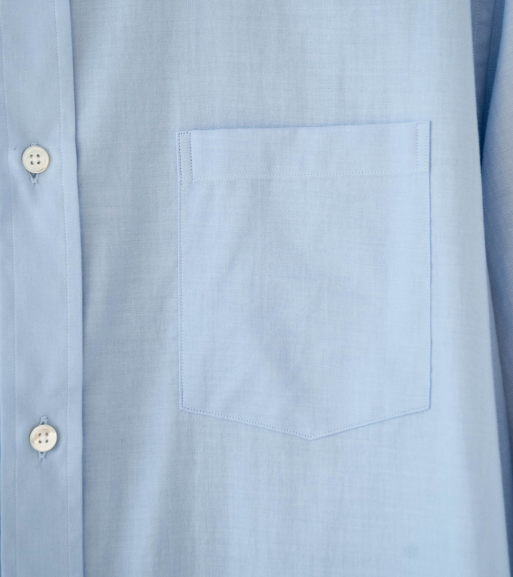 Stein 'Cotton Silk Oversized Placket Shirt' (Sax)