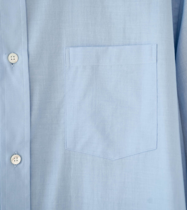 Stein 'Cotton Silk Oversized Placket Shirt' (Sax)