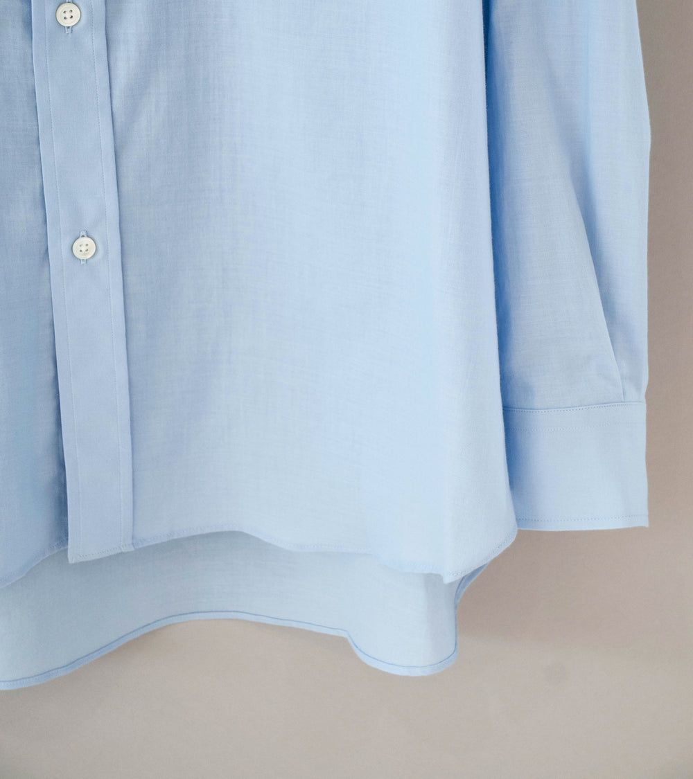 Stein 'Cotton Silk Oversized Placket Shirt' (Sax)