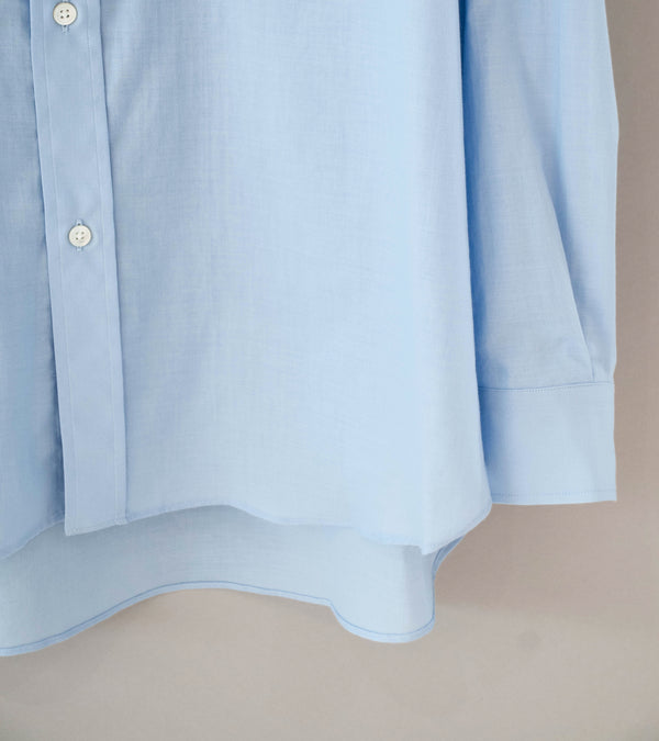 Stein 'Cotton Silk Oversized Placket Shirt' (Sax)
