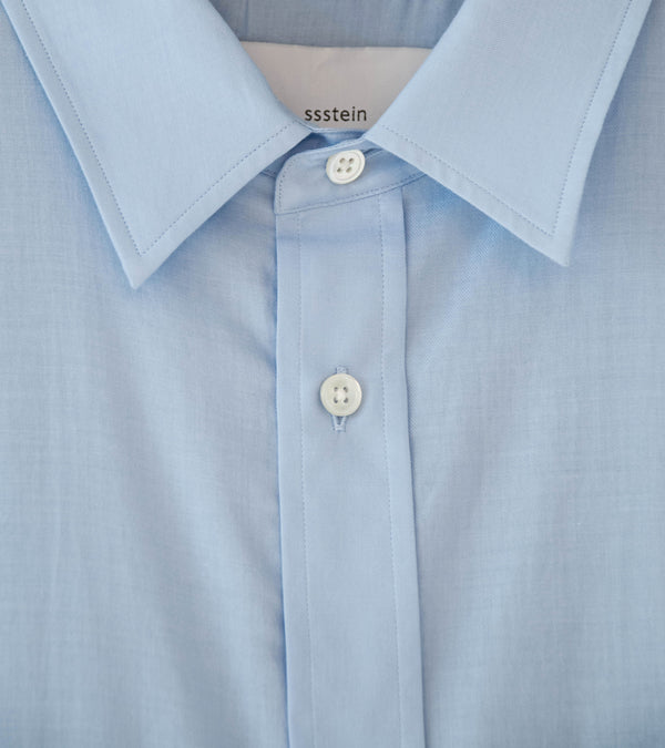 Stein 'Cotton Silk Oversized Placket Shirt' (Sax)