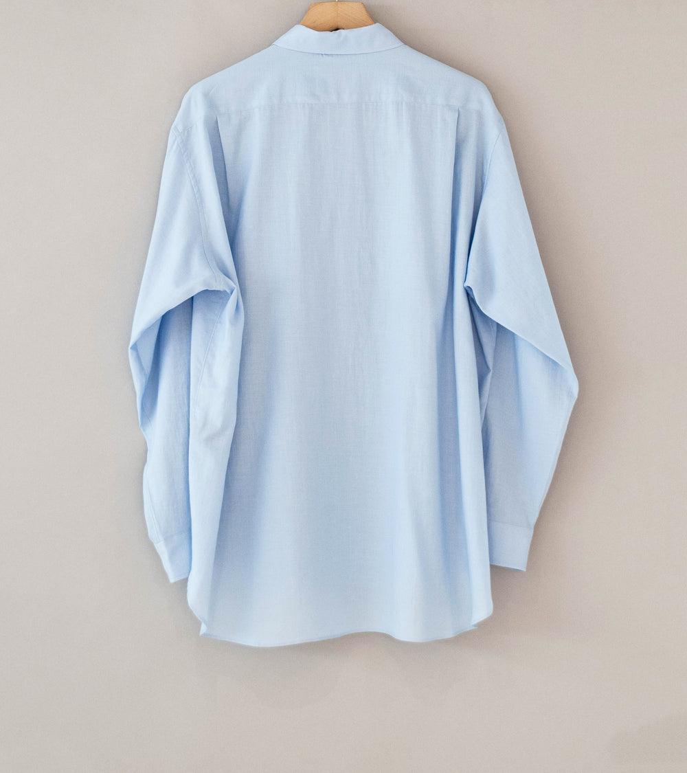 Stein 'Cotton Silk Oversized Placket Shirt' (Sax)