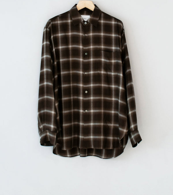 Stein 'Ly/Vis Check Oversized Shirt' (Brown Ombre)